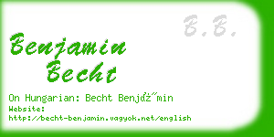 benjamin becht business card